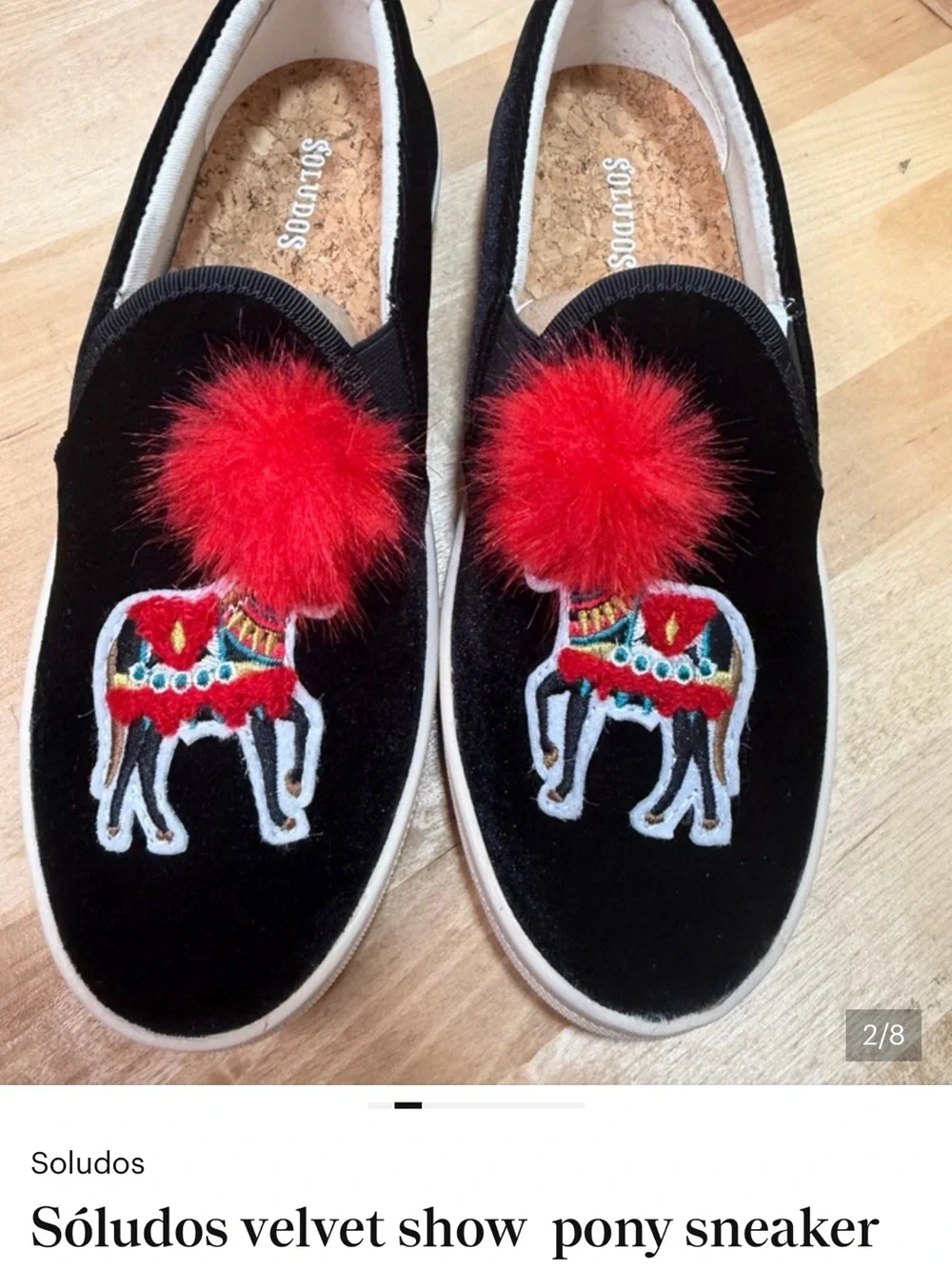 Soludos black velvet